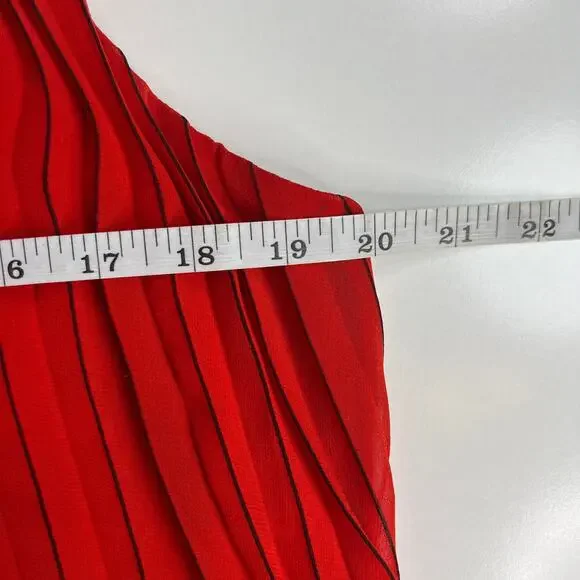 Ted Baker London Women Maleeta High/Low Red Dress Sleeveless Formal Flowy Size 4 - Picture 13 of 16